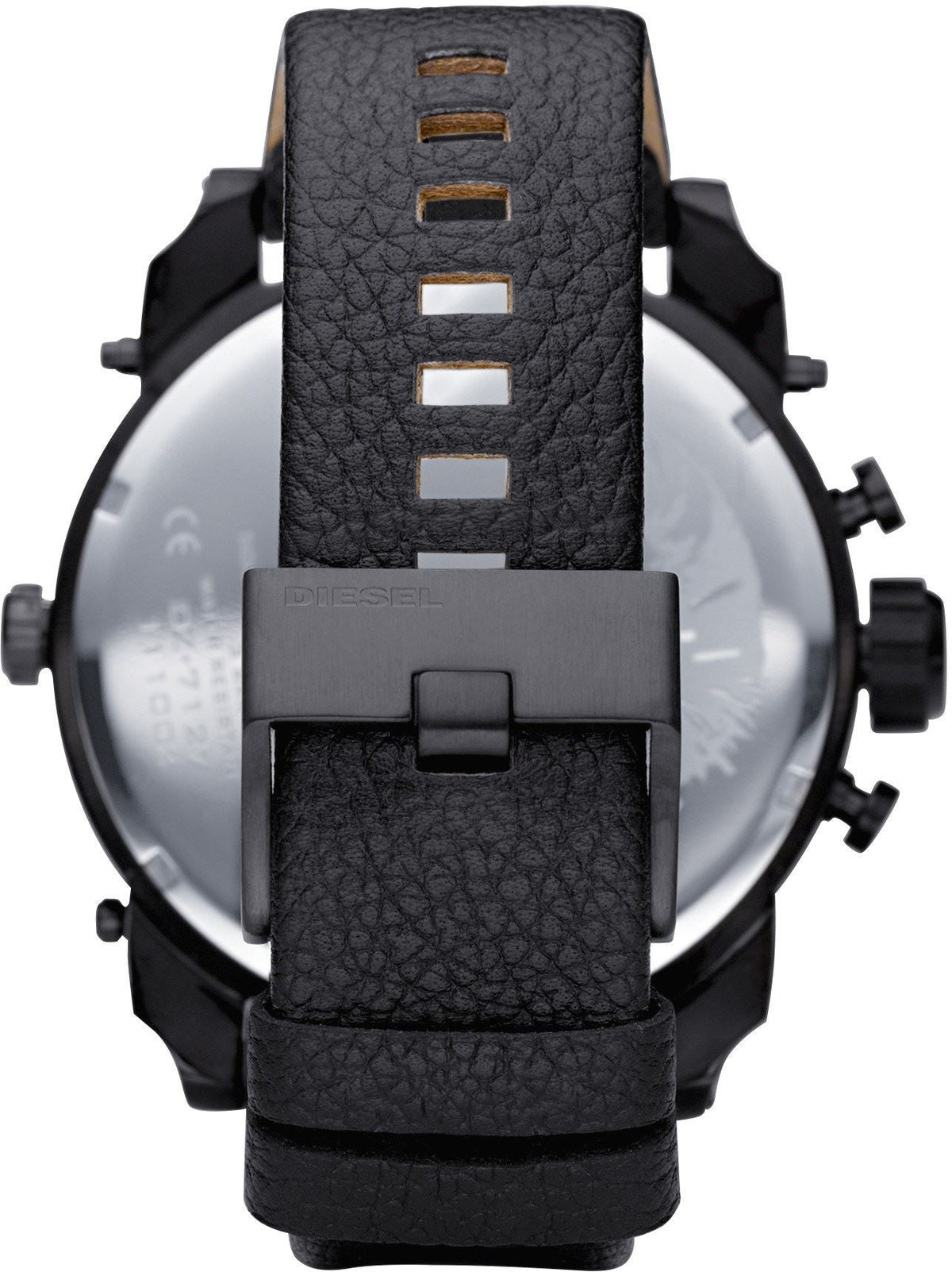  Shop Authentic Diesel Big Daddy Blue Dial Black Leather Strap Watch For Men - DZ7127 - Luxxuri