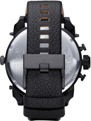  Shop Authentic Diesel Big Daddy Blue Dial Black Leather Strap Watch For Men - DZ7127 - Luxxuri