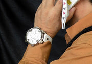  Shop Authentic Diesel Badass Chronograph White Dial White Leather Strap Watch For Men - DZ7265 - Luxxuri