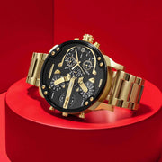  Shop Authentic Diesel Mr Daddy 2.0 Black Dial Gold Stainless Steel Watch For Men - DZ7333 - Luxxuri