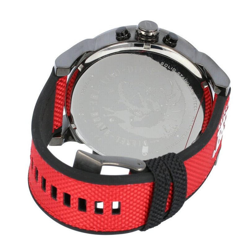  Shop Authentic Diesel Mr Daddy 2.0 Chronograph Grey Dial Red Rubber Strap Watch For Men - DZ7423 - Luxxuri