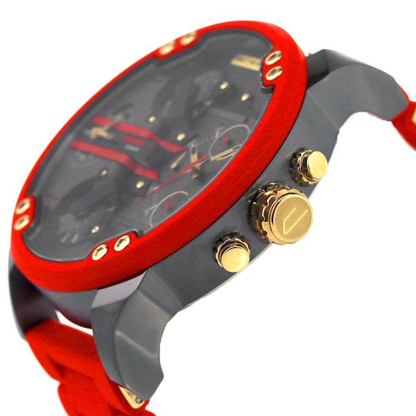  Shop Authentic Diesel Mr Daddy 2.0 Chronograph Grey Dial Red Rubber Strap Watch For Men - DZ7430 - Luxxuri