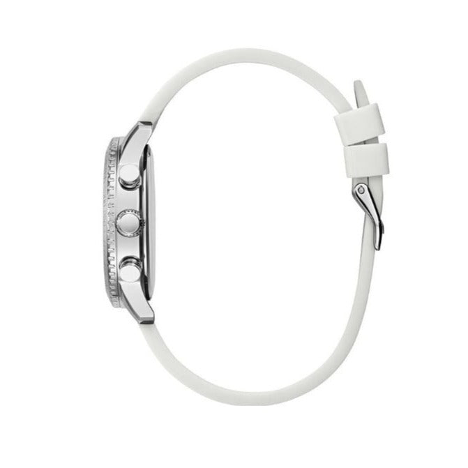  Shop Authentic Guess Marina Quartz White Dial White Rubber Strap Watch For Women - W1025L1 - Luxxuri