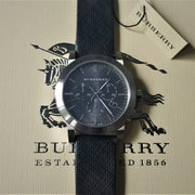  Shop Authentic Burberry The City Grey Dial Black Leather Strap Watch for Men - BU9359 - Luxxuri