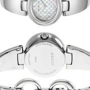  Shop Authentic Gucci Guccissima Quartz Silver Dial Silver Steel Strap Watch For Women - YA134511 - Luxxuri