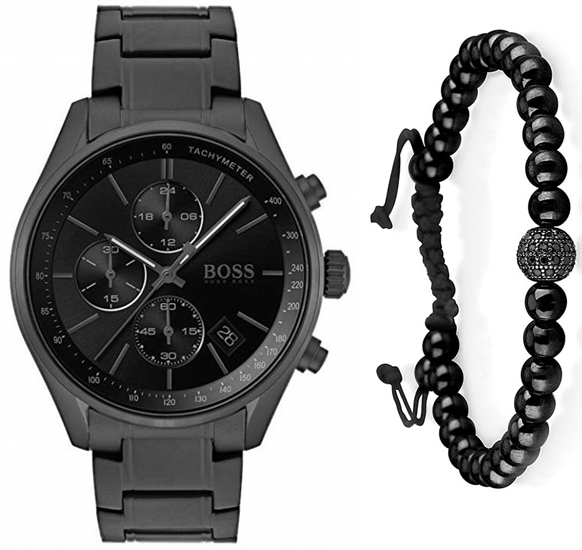  Shop Authentic Hugo Boss Grand Prix Black Dial Black Steel Strap Watch for Men - 1513676 - Luxxuri