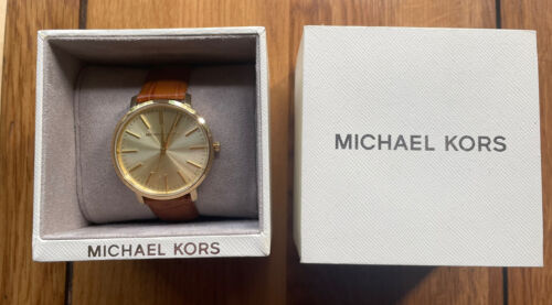  Shop Authentic Michael Kors Jaryn Quartz Gold Dial Brown Leather Strap Watch For Women - MK2496 - Luxxuri