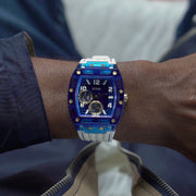  Shop Authentic Guess Phoenix Analog Blue Dial White Silicone Strap Watch For Men - GE0499G6 - Luxxuri