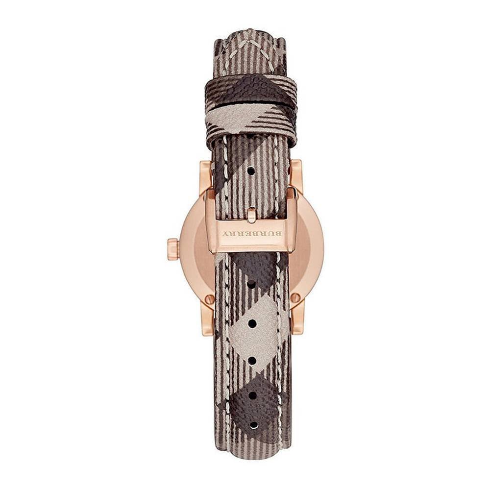  Shop Authentic Burberry The City Pink Dial Brown Leather Strap Watch for Women - BU9236 - Luxxuri