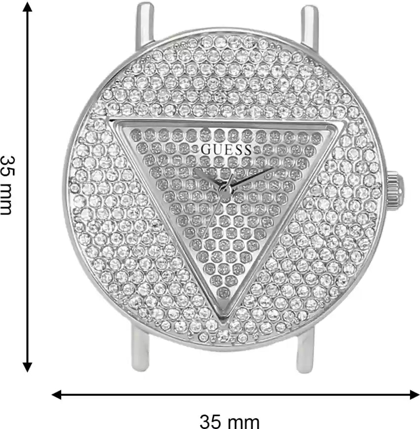  Shop Authentic Guess Iconic Diamonds Silver Dial Silver Mesh Bracelet Watch For Women - GW0477L1 - Luxxuri