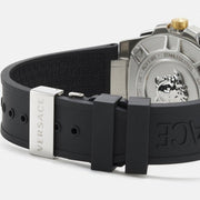  Shop Authentic Versace Chain Reaction Quartz White Dial Black Rubber Strap Watch for Men - VEDY00219 - Luxxuri