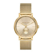  Shop Authentic Michael Kors Irving Quartz Gold Dial Gold Mesh Strap Watch For Men - MK8741 - Luxxuri