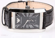  Shop Authentic Emporio Armani Black Dial Black Leather Strap Watch For Men - AR0143 - Luxxuri