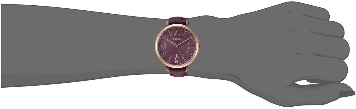  Shop Authentic Fossil Jacqueline Burgundy Dial Burgundy Leather Strap Watch for Women  - ES4099 - Luxxuri