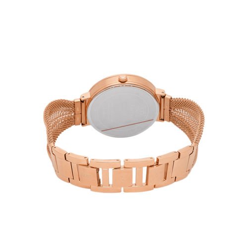  Shop Authentic Guess Chiffon Rose Gold Dial Mesh Bracelet Watch For Women - W1083L3 - Luxxuri