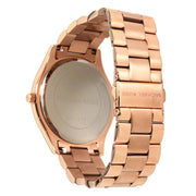  Shop Authentic Michael Kors Slim Runway Brown Dial Rose Gold Stainless Steel Strap Watch for Women - MK3181 - Luxxuri