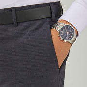  Shop Authentic Emporio Armani Renato Chronograph Blue Dial Two Tone Steel Strap Watch For Men - AR80025 - Luxxuri