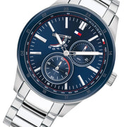  Shop Authentic Tommy Hilfiger Austin Blue Dial Silver Steel Strap Watch for Men - 1791640 - Luxxuri
