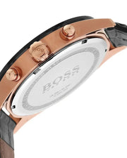 Shop Authentic Hugo Boss Talent Chronograph Black Dial Black Leather Strap Watch For Men - 1513580 - Luxxuri