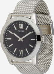  Shop Authentic Guess Analog Black Dial Silver Mesh Bracelet Watch for Men - W1263G1 - Luxxuri