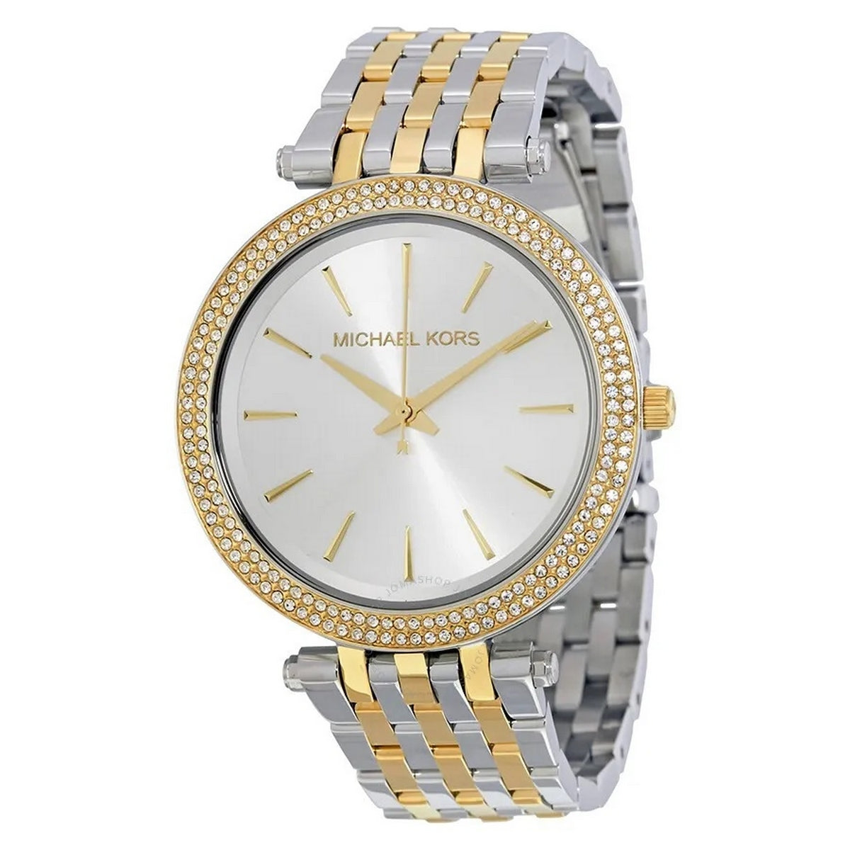  Shop Authentic Michael Kors Darci Silver Dial Two Tone Stainless Steel Strap Watch for Women - MK3215 - Luxxuri