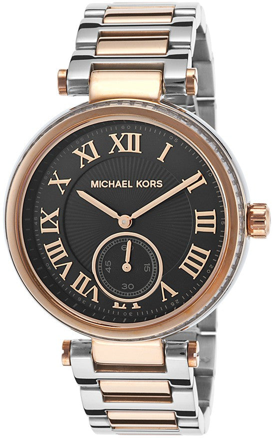  Shop Authentic Michael Kors Skylar Black Dial Two Tone Steel Strap Watch for Women - MK5957 - Luxxuri