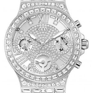  Shop Authentic Guess Moonlight Multi Function Diamonds Silver Dial Silver Steel Strap Watch for Women - GW0320L1 - Luxxuri
