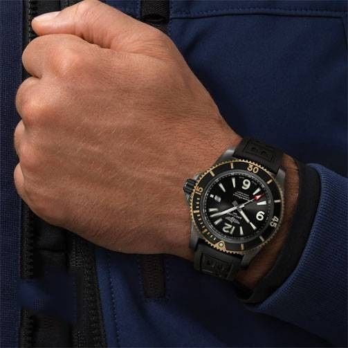  Shop Authentic Breitling Superocean Automatic 46mm Black Dial Black Rubber Strap Watch for Men - U17368221B1S1 - Luxxuri