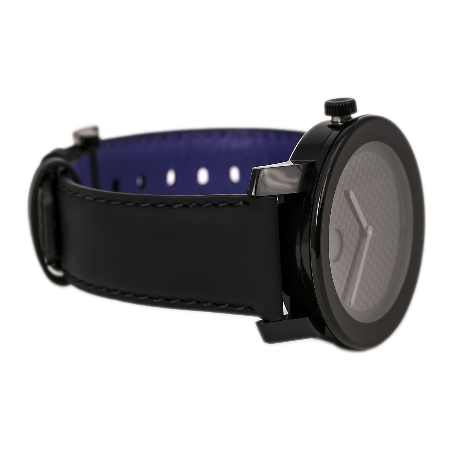  Shop Authentic Movado Bold Black Dial Black Leather Strap Watch for Women - 3600483 - Luxxuri