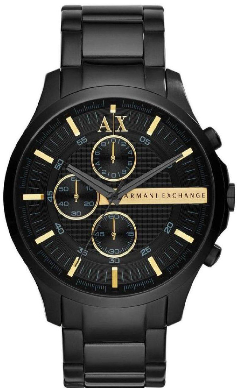  Shop Authentic Armani Exchange Hampton Chronograph Black Dial Black Steel Strap Watch For Men - AX2164 - Luxxuri