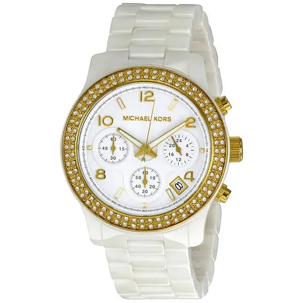  Shop Authentic Michael Kors Runway White Dial White Steel Strap Watch for Women - MK5237 - Luxxuri