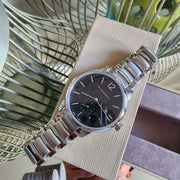  Shop Authentic Burberry The Classic Round Black Dial Silver Steel Strap Watch for Men - BU10005 - Luxxuri
