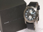  Shop Authentic Marc Jacobs Larry Chronograph Black Dial Black Leather Strap Watch for Men - MBM5054 - Luxxuri