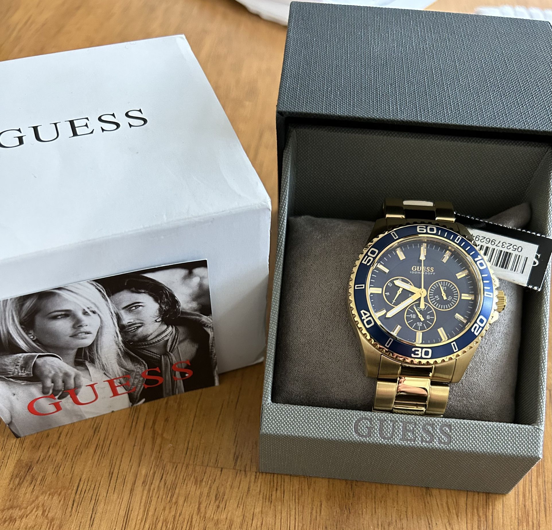  Shop Authentic Guess Chaser Multifunction Blue Dial Gold Steel Strap Watch for Men - W0172G5 - Luxxuri