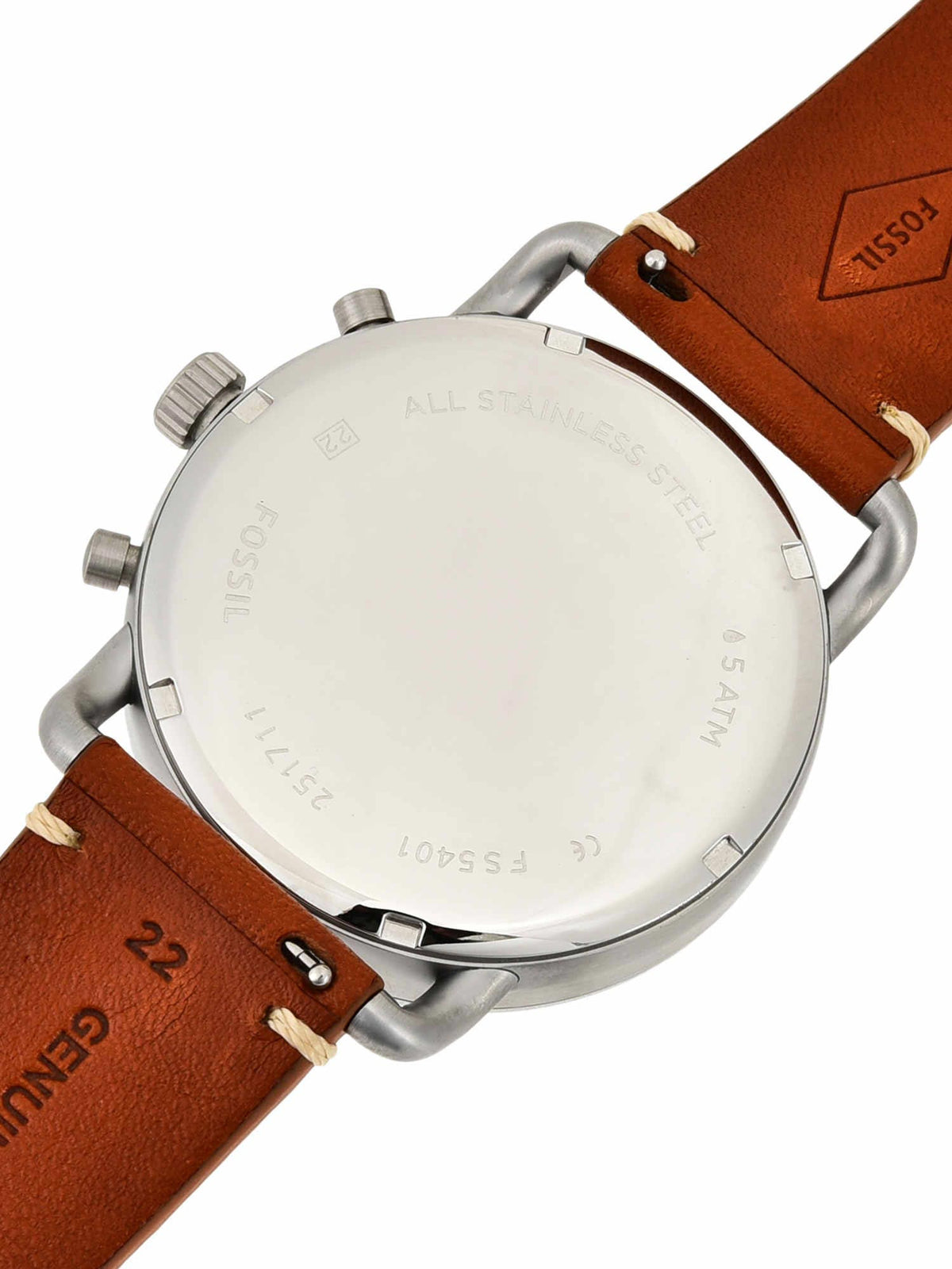  Shop Authentic Fossil The Commuter Blue Dial Brown Leather Strap Watch for Men - FS5401 - Luxxuri