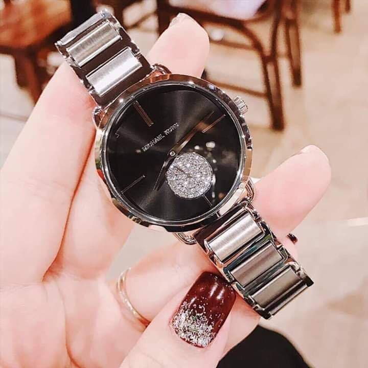  Shop Authentic Michael Kors Portia Black Dial Silver Steel Strap Watch for Women - MK3638 - Luxxuri