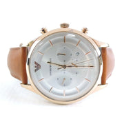  Shop Authentic Emporio Armani Quartz Silver Dial Brown Leather Strap Watch For Men - AR11043 - Luxxuri