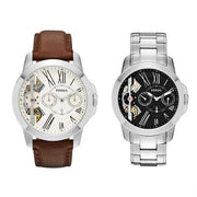  Shop Authentic Fossil Grant Twist Multi-Function White Dial Brown Leather Strap Watch for Men - ME1144 - Luxxuri