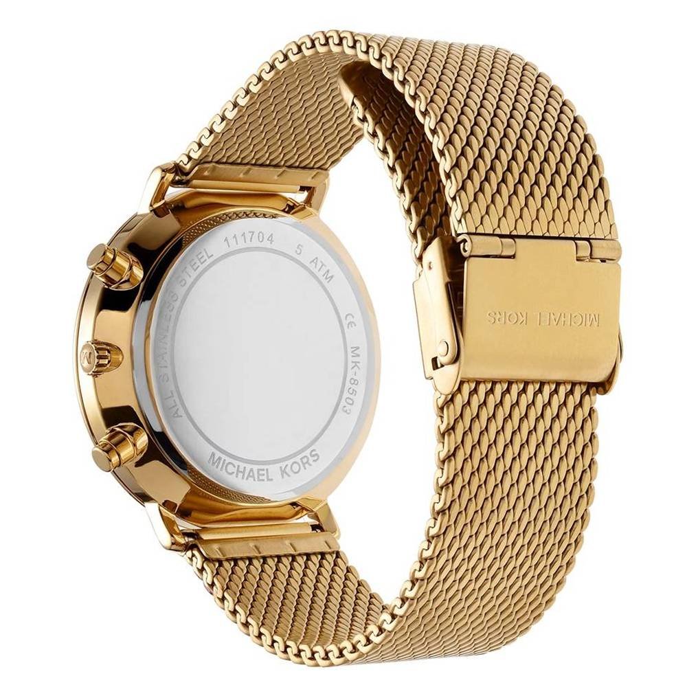  Shop Authentic Michael Kors Jaryn Black Dial Gold Steel Strap Watch for Men - MK8503 - Luxxuri
