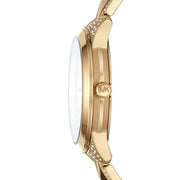  Shop Authentic Michael Kors Runway Mercer Crystals Silver Dial Gold Steel Strap Watch For Women - MK6715 - Luxxuri