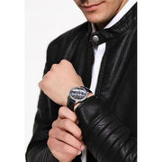  Shop Authentic Guess Wafer Chronograph Quartz Blue Dial Blue Leather Strap Watch For Men - W0496G3 - Luxxuri