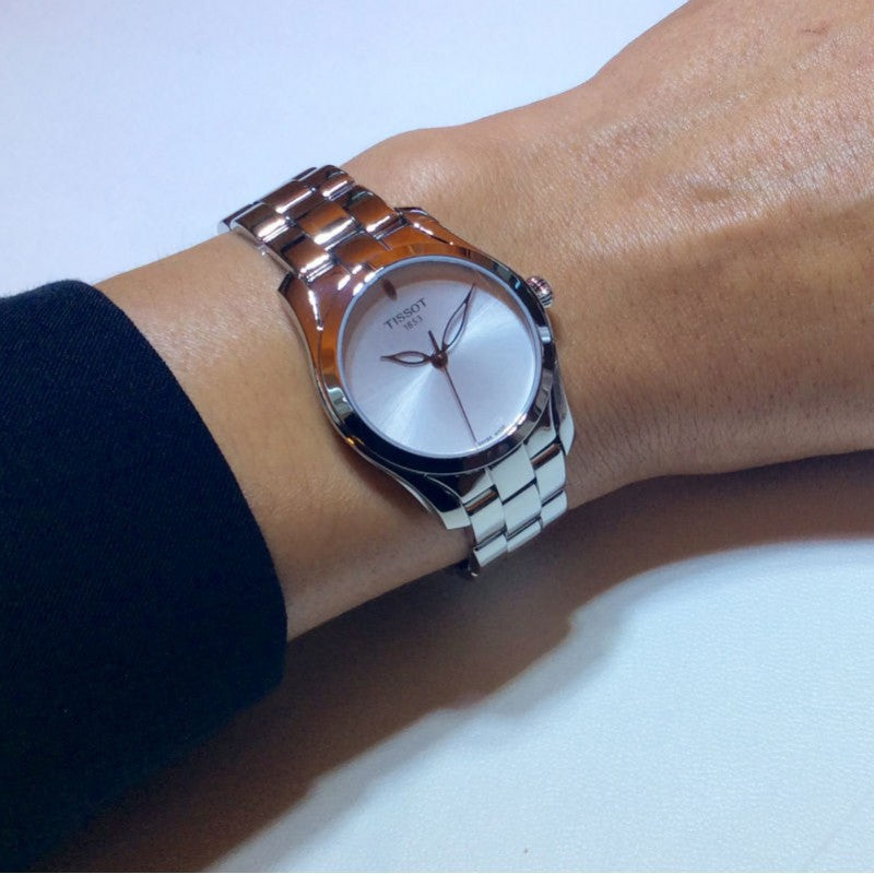  Shop Authentic Tissot T Wave Silver Dial Silver Steel Strap Watch For Women - T112.210.11.031.00 - Luxxuri