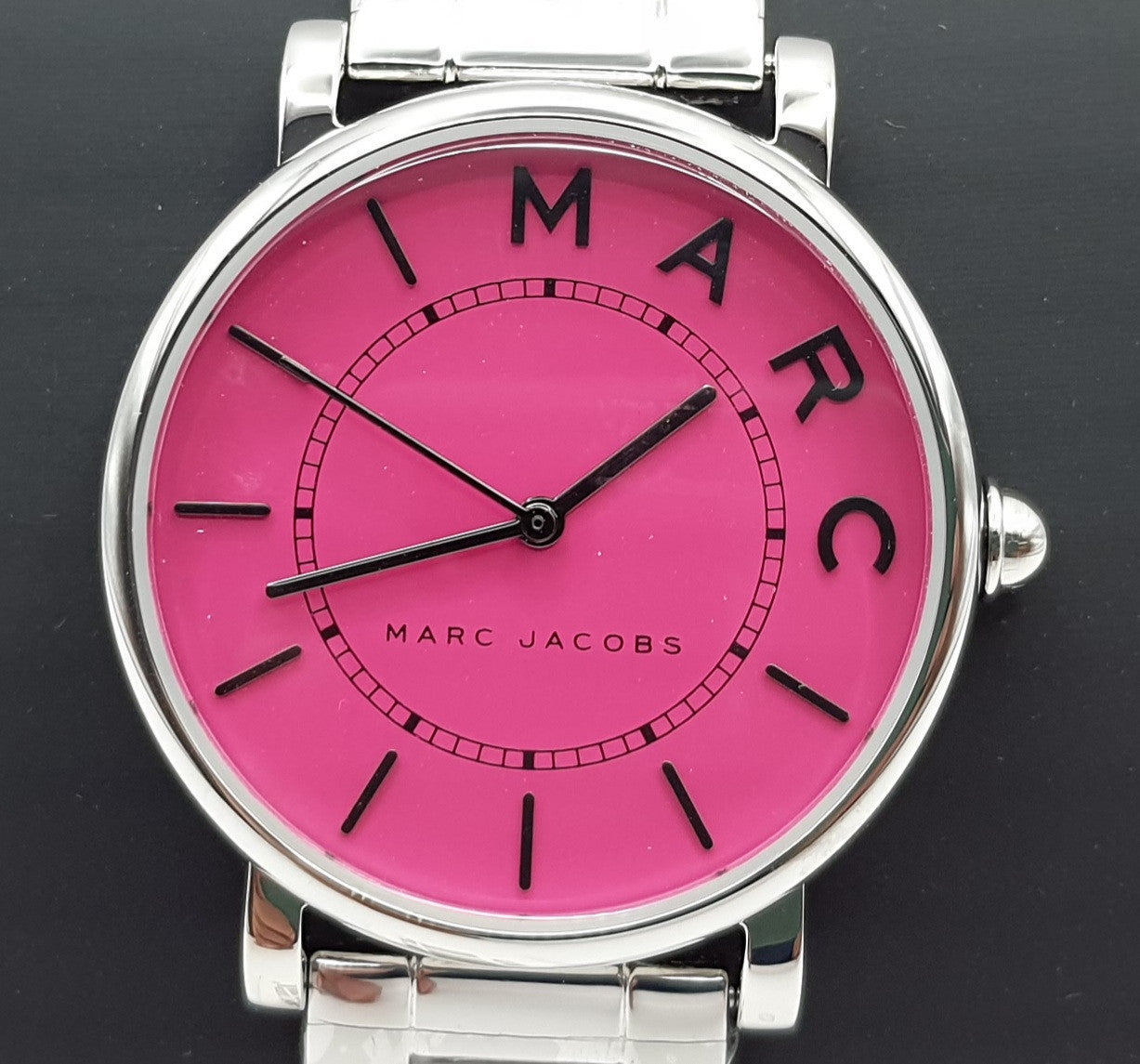  Shop Authentic Marc Jacobs Roxy Pink Dial Silver Steel Strap Watch for Women - MJ3524 - Luxxuri