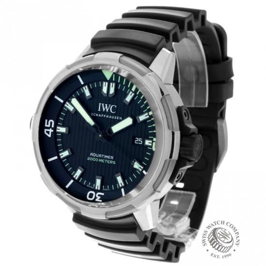  Shop Authentic IWC Aquatimer Automatic 2000 Black Dial Black Rubber Strap Watch for Men - IW358002 - Luxxuri