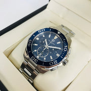  Shop Authentic Tag Heuer Aquaracer Blue Dial SIlver Steel Strap Watch for Men - CAY111B.BA0927 - Luxxuri