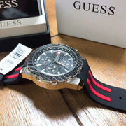  Shop Authentic Guess Octane Chronograph Black Dial Two Tone Silicone Strap Watch For Men - W1047G1 - Luxxuri