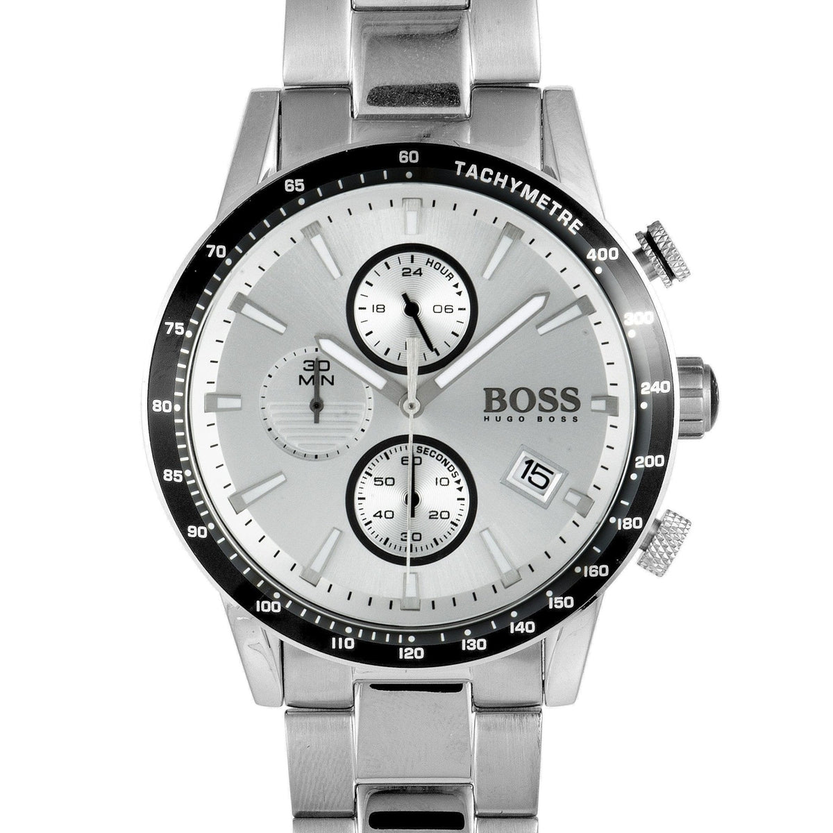  Shop Authentic Hugo Boss Rafale Competitive Sport Silver Dial Silver Steel Strap Watch for Men - 1513511 - Luxxuri