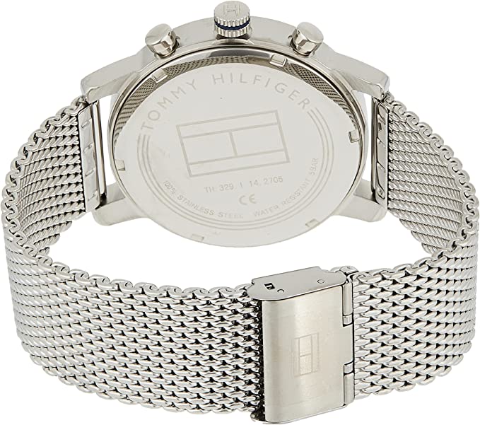  Shop Authentic Tommy Hilfiger Kane Black Dial Silver Mesh Bracelet Watch for Men - 1710402 - Luxxuri