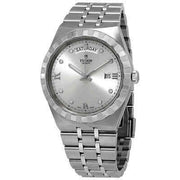  Shop Authentic Tudor Royal Day Date Diamonds Automatic Silver Dial Silver Steel Strap Watch for Men - M28600-0002 - Luxxuri