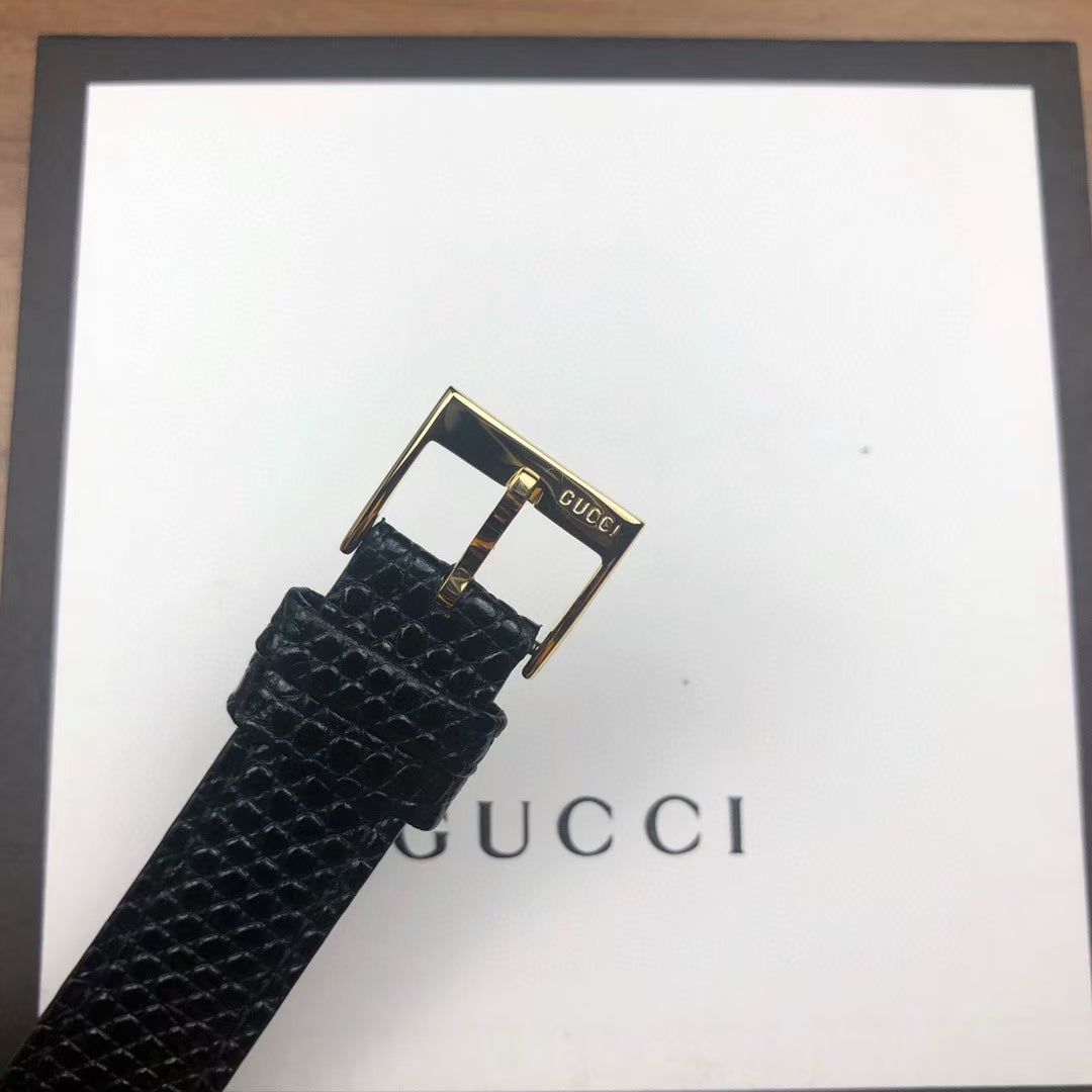 Shop Authentic Gucci G Timeless Quartz Blue Dial Black Leather Strap Watch For Men - YA1265018 - Luxxuri